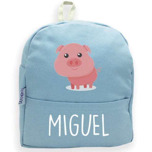 Mochila Cerdo con Nombre Personalizado