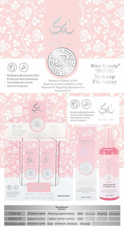 Spray fijador de maquillaje esencia árabe