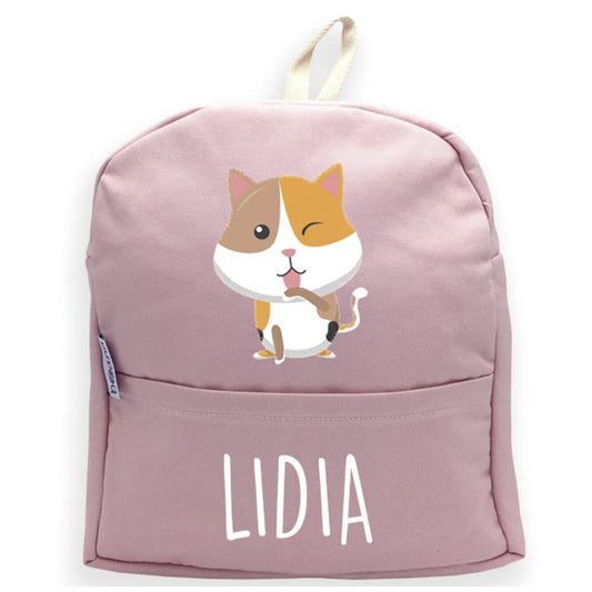 Mochila Gato con Nombre Personalizado