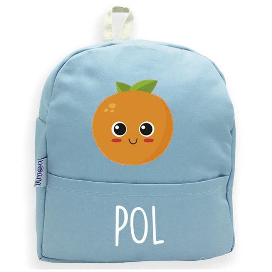 Mochila Naranja con Nombre Personalizado