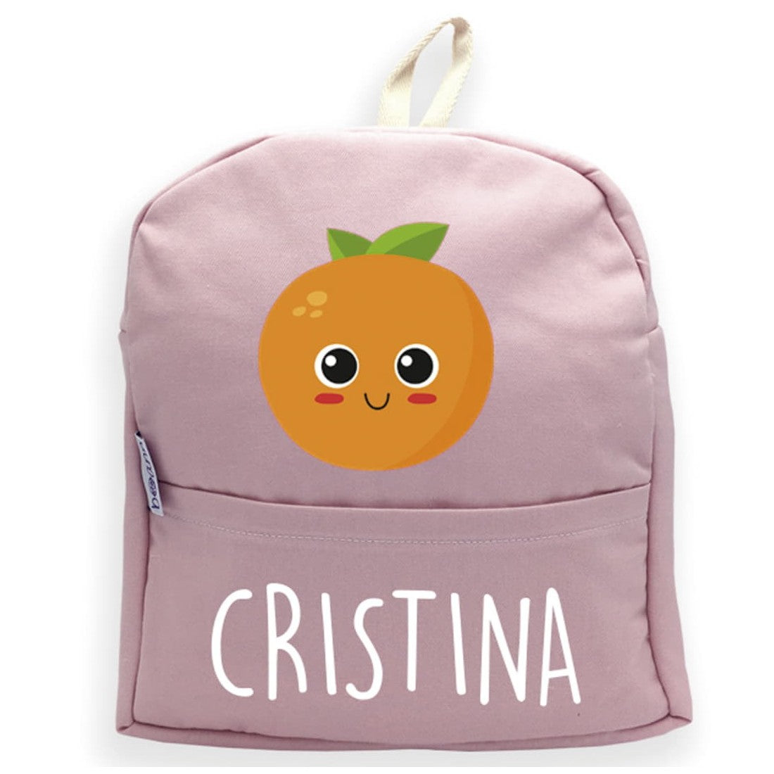 Mochila Naranja con Nombre Personalizado