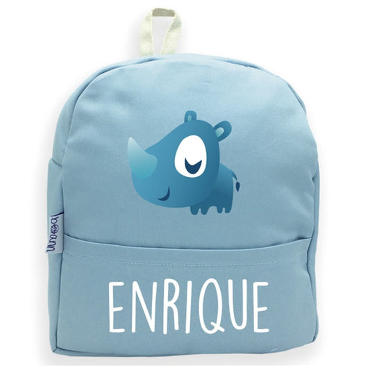 Mochila Rinoceronte con Nombre Personalizado