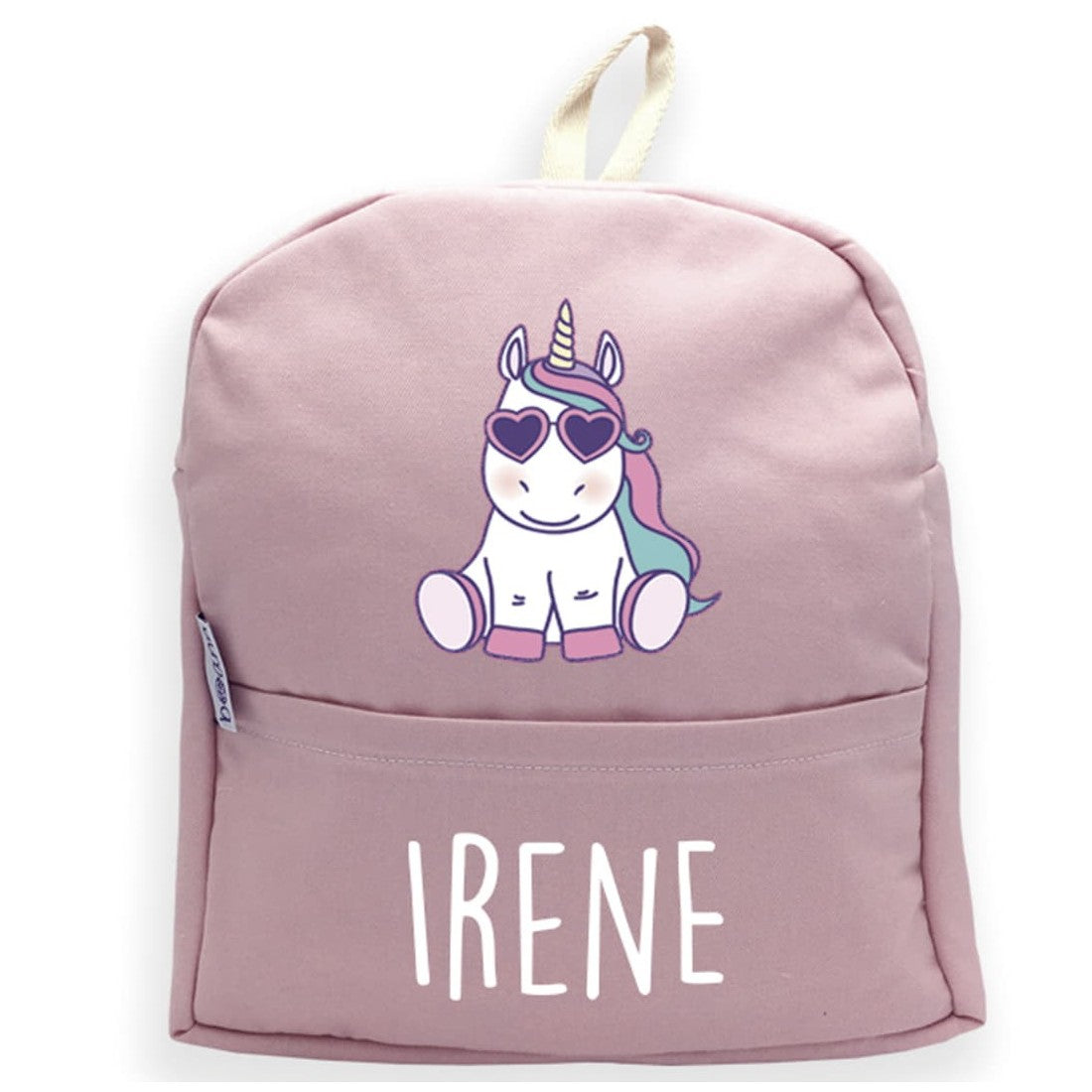 Mochila Unicornio con Gafas con Nombre Personalizado