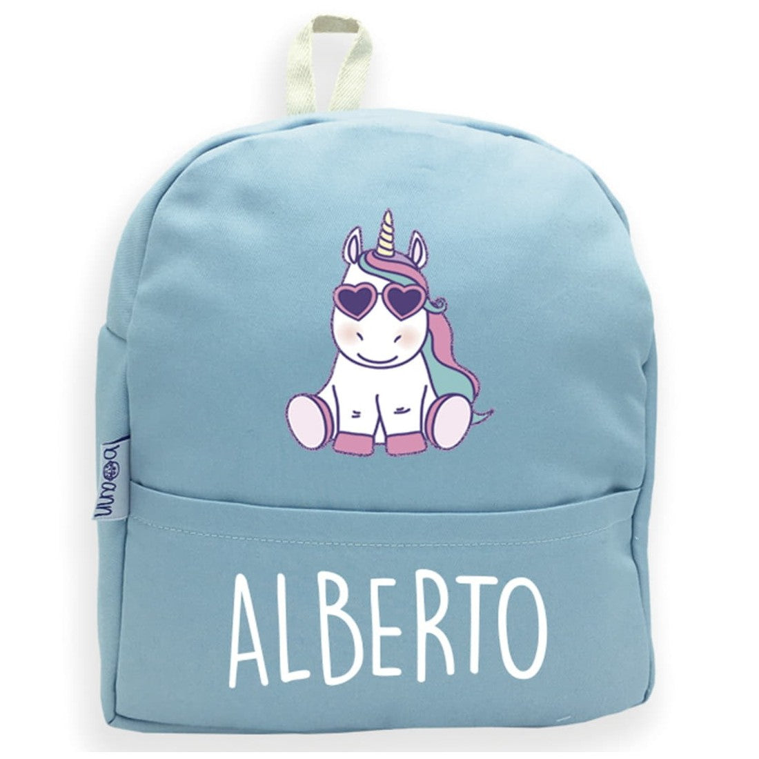 Mochila Unicornio con Gafas con Nombre Personalizado