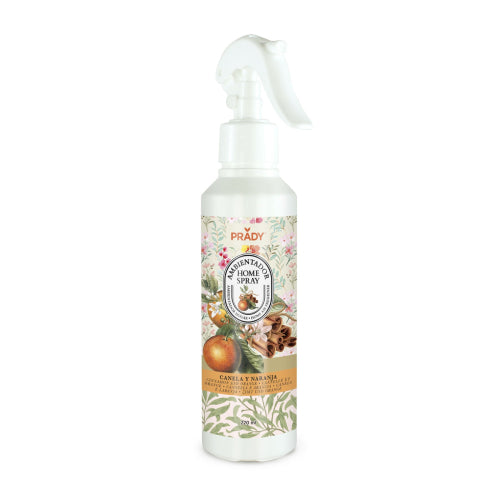 Prady - Ambientador en spray para hogar 200ml - Canela y Naranja