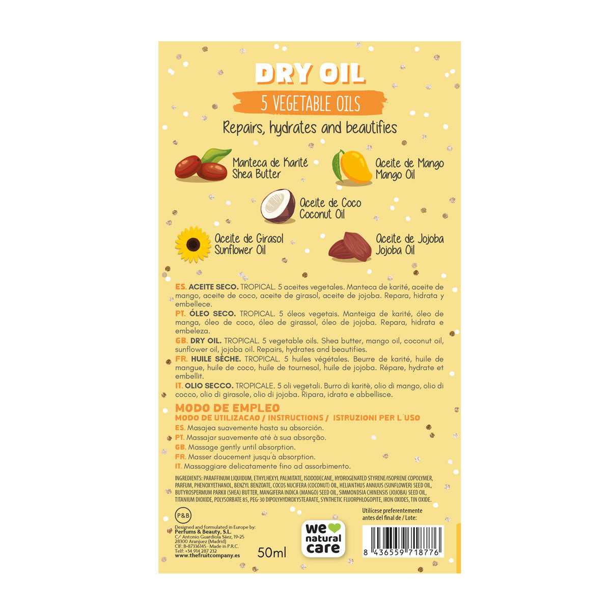 Dry Oil Glitter Tropical 50 ml TFC